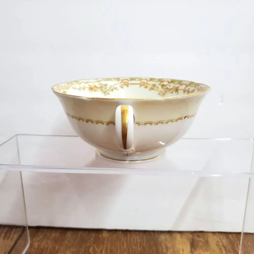 Vintage Noritake Veona Cream Soup Bowls Set of 3 Double Handle Porcelain Japan